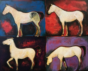 Four Warrior Ponies
