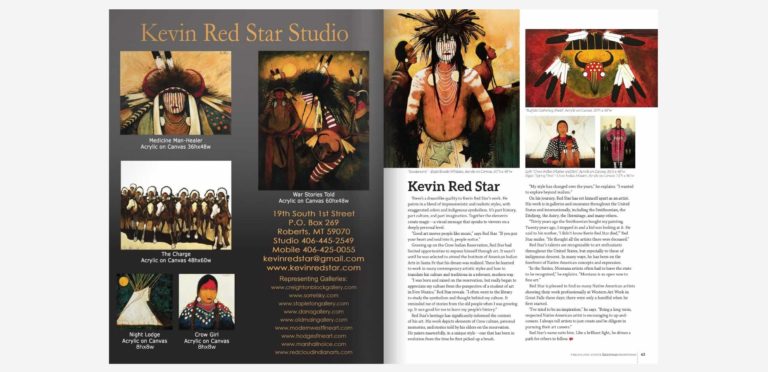 Treasure State Lifestyles Montana Article on Kevin Red Star