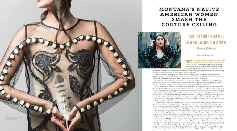 Fashion article featuring Native American women