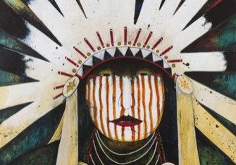 Colorful indigenous-inspired artwork