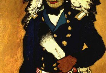 Native American chief in traditional attire